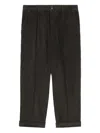 Ami Alexandre Mattiussi Ami Paris Cotton Carrot Oversized Trousers Anthracite In Multi