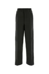 Ami Alexandre Mattiussi Ami Women Charcoal Wool Wide-leg Pant In Gray