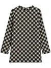 Ami Alexandre Mattiussi Check-pattern Mini-dress In Black