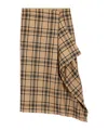 Ami Alexandre Mattiussi Checked Wrap Midi Skirt In Brown