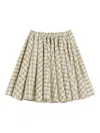 Ami Alexandre Mattiussi Checked-pattern Midi Skirt In Neutral