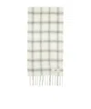 Ami Alexandre Mattiussi Checked Tassel Scarf In White
