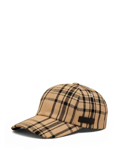 Ami Alexandre Mattiussi Karierte Baseballkappe In Brown