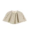 Ami Alexandre Mattiussi Beige Checked Wool Ruffled Top White In Nude