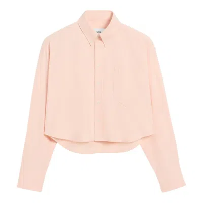 Ami Alexandre Mattiussi Chemise Cropped Shirt In Pink