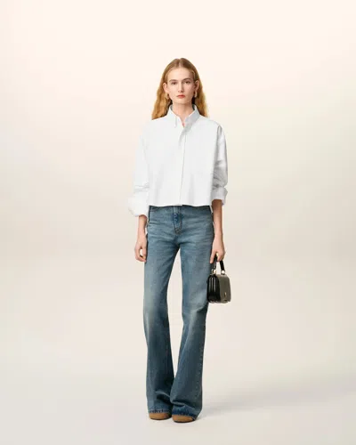 Ami Alexandre Mattiussi Chemise Cropped Shirt In White