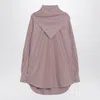 Ami Alexandre Mattiussi Ami Paris Cherry-coloured Striped Bandana Shirt In Pink