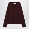 Ami Alexandre Mattiussi Ami Paris Cherry-coloured Wool And Cashmere Sweater Ami De Coeur Men In Burgundy