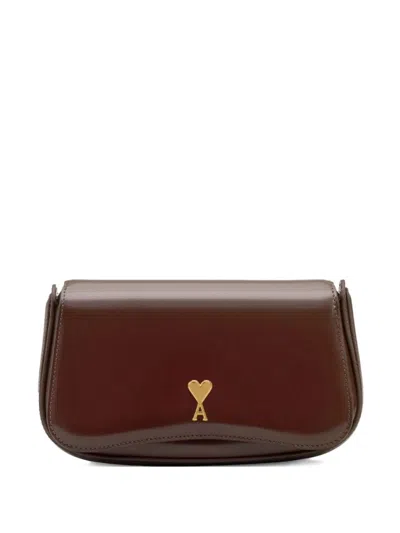 Ami Alexandre Mattiussi Cherry Logo Crossbody Bag In Red