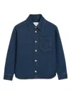 Ami Alexandre Mattiussi Chest-pocket Denim Shirt In Blue