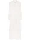 Ami Alexandre Mattiussi Chiffon Silk Maxi Dress In 193 Chalk