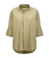 Ami Alexandre Mattiussi Ami Button-up Curved Hem Shirt In Nude