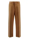 Ami Alexandre Mattiussi Ami Paris Straight-leg Pleated Tailored Trousers In Brown