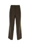 AMI ALEXANDRE MATTIUSSI CHOCOLATE WOOL PANT