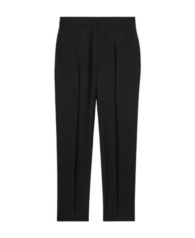 Ami Alexandre Mattiussi Cigarette Pipe Wool Casual Trousers In Black