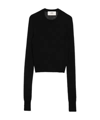 Ami Alexandre Mattiussi Circle-necked Sweater In Black