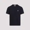 Ami Alexandre Mattiussi Ami Paris Men Ami De Coeur T-shirt In Organic Cotton Jersey In Bleu Nuit