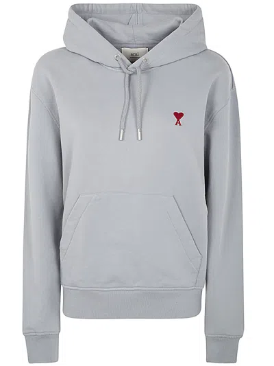 Ami Alexandre Mattiussi Classic Ami De Coeur Hoodie In Blue