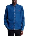 Ami Alexandre Mattiussi Classic Button Down Regular Fit Shirt In Used Blue