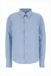 Ami Alexandre Mattiussi Classic Button-up Shirt With Crisp Collar In Blue