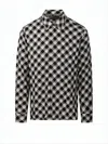 Ami Alexandre Mattiussi Classic Checkered Button-down Shirt With Structured Collar In Black