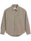 Ami Alexandre Mattiussi Ami De Coeur Classic Shirt Neutrals Unisex In Grey