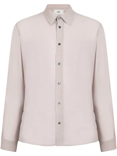 Ami Alexandre Mattiussi Ami Paris Shirt In Ash