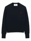 Ami Alexandre Mattiussi Classic Crew Neck Sweater With Embroidered Heart Detail In Multi