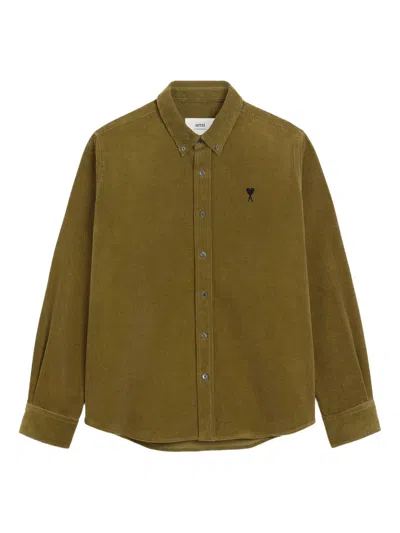 Ami Alexandre Mattiussi Classic Fit Adc Shirt In Green