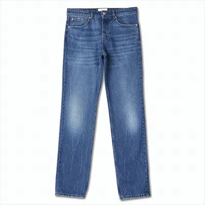 Ami Alexandre Mattiussi Classic Fit Denim Pants With Subtle Fading In Blue