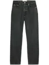 Ami Alexandre Mattiussi High-rise Straight-leg Jeans In Black