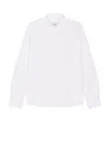Ami Alexandre Mattiussi Tailored Shirt With Button-down Collar And Front Pocket In Natural White