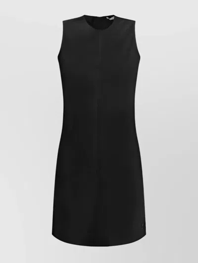 Ami Alexandre Mattiussi Clean Silhouette Crew Neck Dress In Black