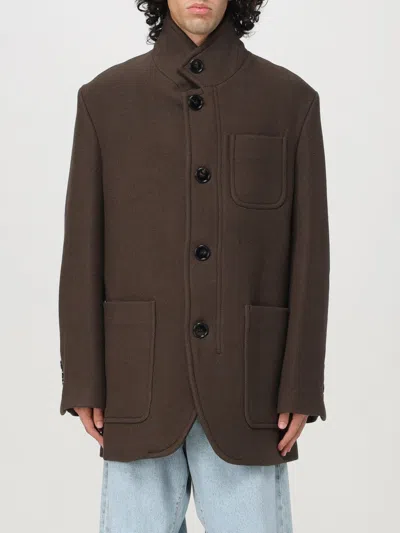 AMI ALEXANDRE MATTIUSSI COAT AMI PARIS MEN COLOR BROWN,G00167032