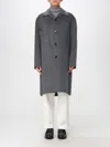 Ami Alexandre Mattiussi Single-breasted Wool Knee-length Coat In Gray