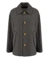 Ami Alexandre Mattiussi Oversized Wool And Cotton Blend Jacket In Black
