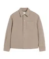 Ami Alexandre Mattiussi Beige Canvas Padded Ami De Coeur Overshirt Grey In Nude