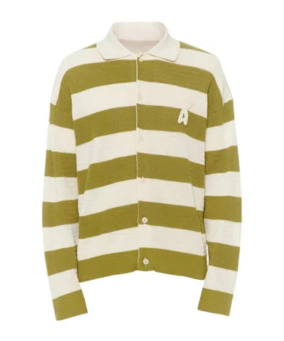 Ami Alexandre Mattiussi Collared Long-sleeved Knit Sweater In Multi