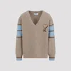 Ami Alexandre Mattiussi Ribbed Knit Sweater With Heart Patch In Neutral