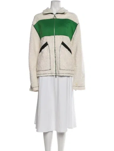 Pre-owned Ami Alexandre Mattiussi Colorblock Pattern Cape In Neutral