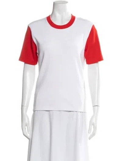 Pre-owned Ami Alexandre Mattiussi Colorblock Pattern Crew Neck T-shirt In White