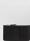 Ami Alexandre Mattiussi Ami Paris Logo Leather Cardholder In Black