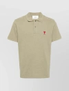 Ami Alexandre Mattiussi Men's Logo-embroidered Cotton Polo Shirt In Heather Sage