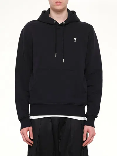 Ami Alexandre Mattiussi Ami Paris Heartfelt Pullover Hoodie For Men In Black