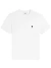 Ami Alexandre Mattiussi Ami Paris Ami Paris De Coeur Cotton T-shirt In White