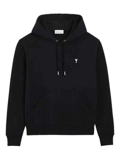 Ami Alexandre Mattiussi Ami Paris Heartfelt Pullover Hoodie For Men In Black