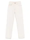 Ami Alexandre Mattiussi Ecru Cotton Jeans With Concealed Fly In White