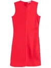 Ami Alexandre Mattiussi Distressed Finish Mini Dress In 红色