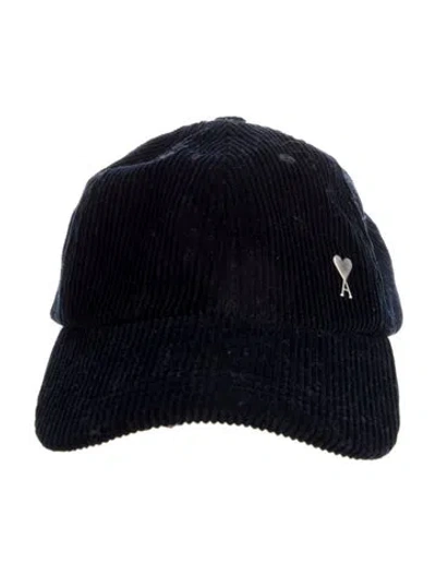 Pre-owned Ami Alexandre Mattiussi Corduroy Baseball Cap In Blue