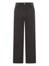 Ami Alexandre Mattiussi Wide Leg Corduroy Trousers Featuring Pockets In Brown